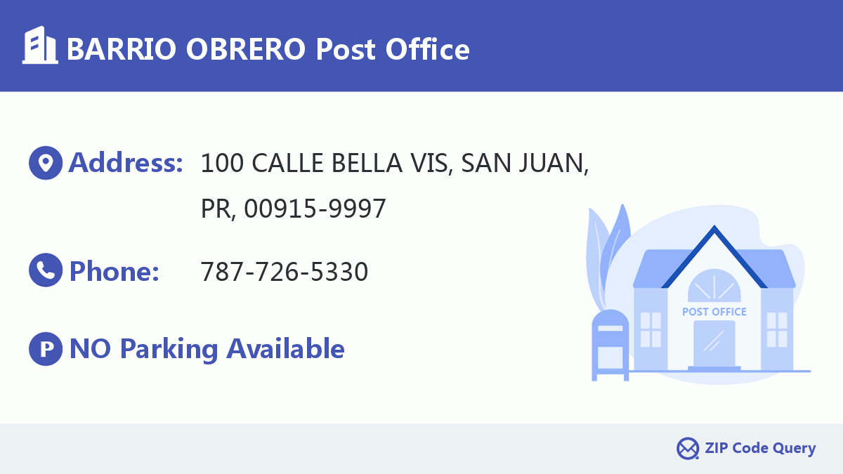 Post Office:BARRIO OBRERO