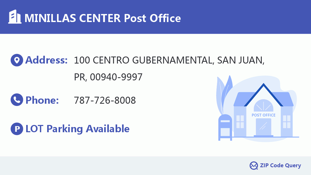 Post Office:MINILLAS CENTER