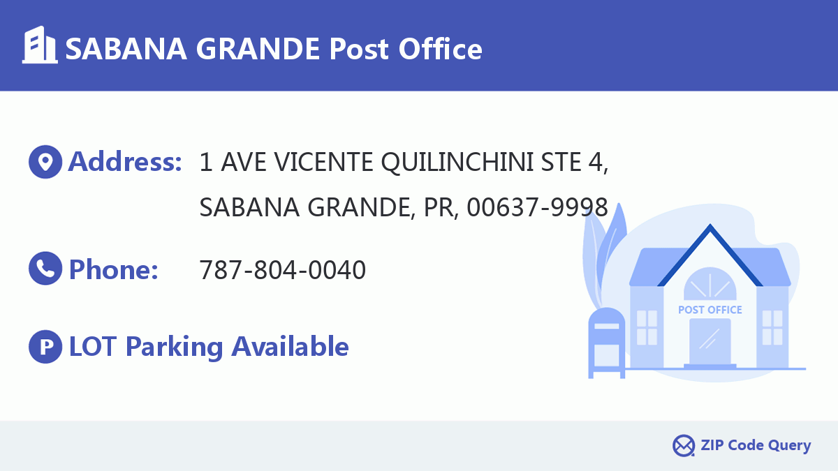 Post Office:SABANA GRANDE